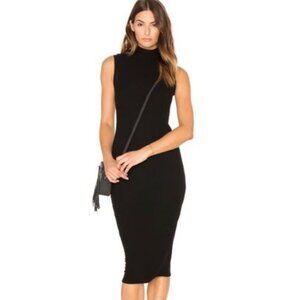 GBTSO x Revolve Black Ribbed Turtleneck Midi Dress Size M $245